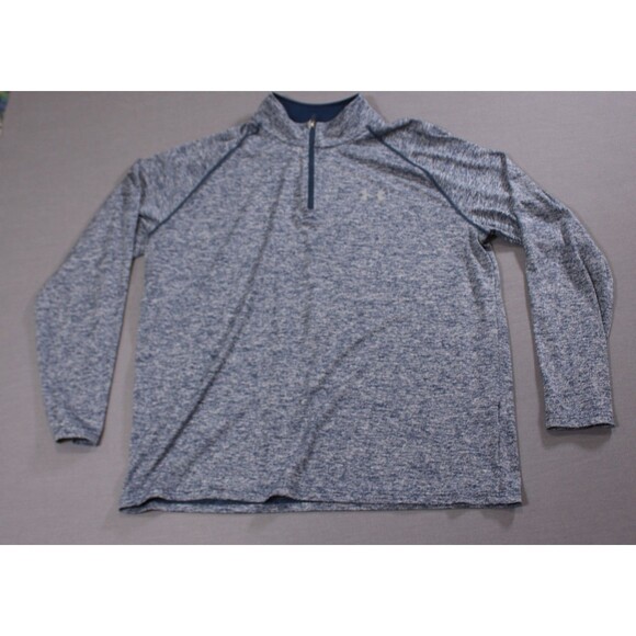 Under armour Other - Under Armour Mens HeatGear Loose Fit Heather Blue 1/4 Zip Pullover Lightweight L